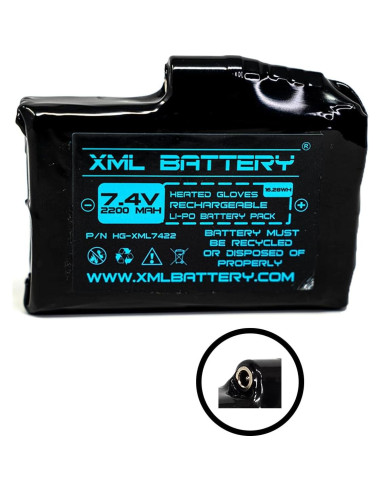 Paquete de 4 Baterías Recargables 7.4V 2200mAh para Guantes