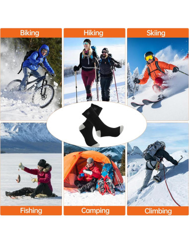 Calcetines Calentados Hettluo para Invierno Unisex - Algodón