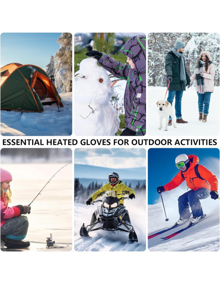 Guantes Calentados HLTWCLO 6000mAh Impermeables Táctiles