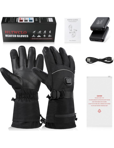 Guantes Calentados HLTWCLO 6000mAh Impermeables Táctiles