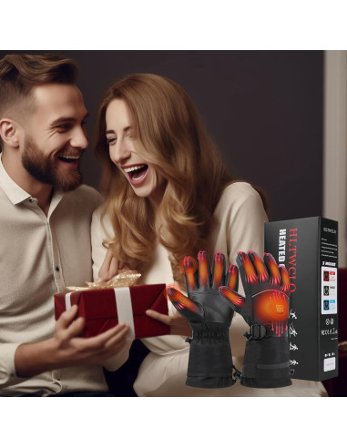 Guantes Calentados HLTWCLO 6000mAh Impermeables Táctiles