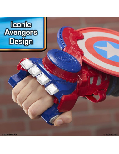 Nerf Power Moves Escudo Capitán América Hasbro 5 años+