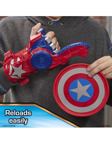 Nerf Power Moves Escudo Capitán América Hasbro 5 años+