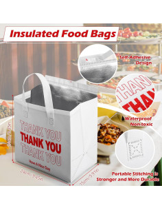 80 Bolsas Aisladas Aliceset 24x24x15 cm para Comida 2