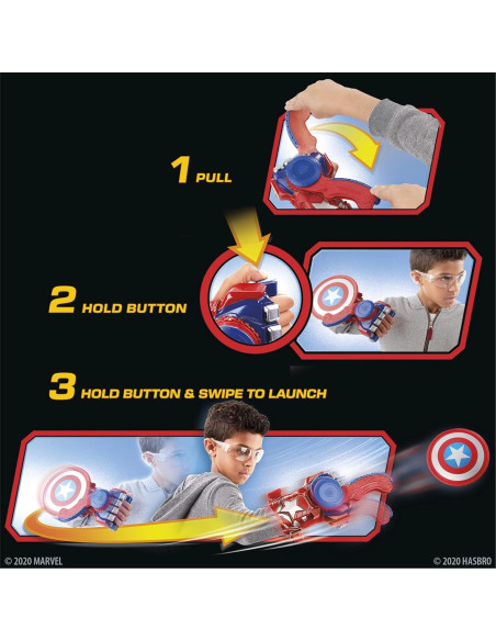 Nerf Power Moves Escudo Capitán América Hasbro 5 años+
