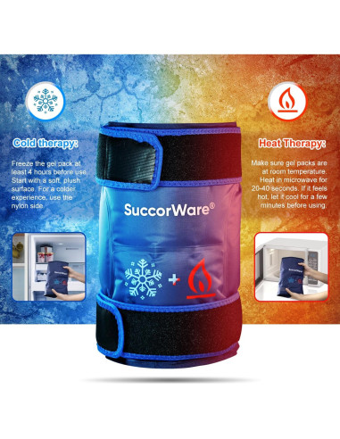 Funda de Hielo para Rodilla SuccorWare Reutilizable 27x12cm