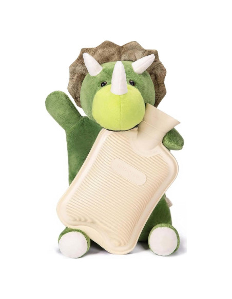 Botella de Agua Caliente 2L HomeTop con Funda Triceratops