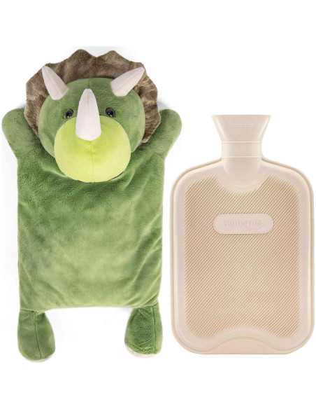 Botella de Agua Caliente 2L HomeTop con Funda Triceratops