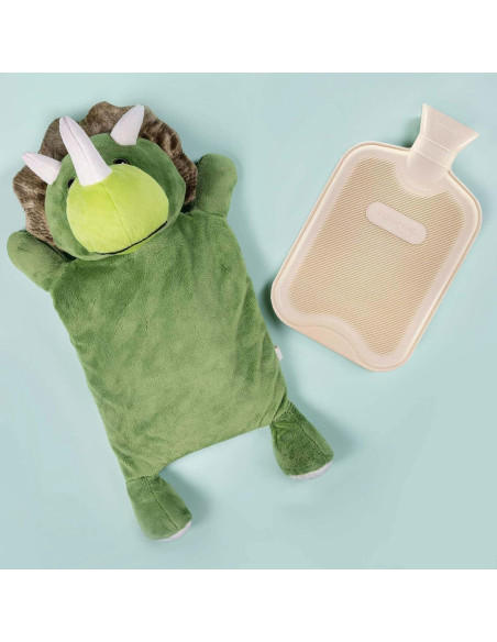 Botella de Agua Caliente 2L HomeTop con Funda Triceratops