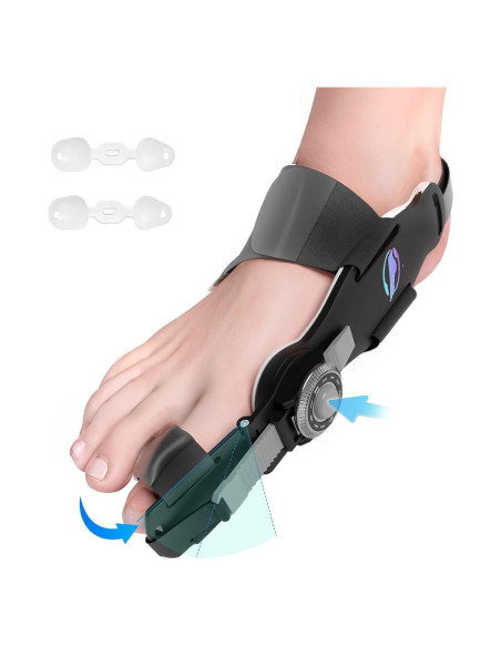 Corrector de Juanetes HUQKIYA Ajustable para Pies Izquierdo/Derecho