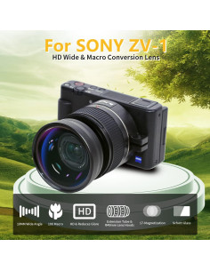 Lente 2-en-1 Gran Angular 18mm y Macro 10x EooEye para Sony ZV1 2