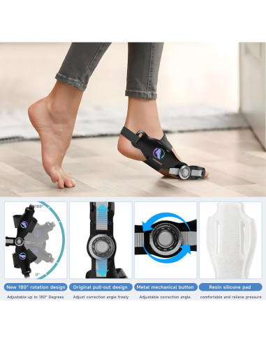 Corrector de Juanetes HUQKIYA Ajustable para Pies Izquierdo/Derecho