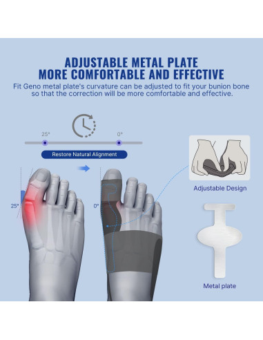 Corrector de Juanetes Fit Geno Unisex Ajustable 2 Pcs