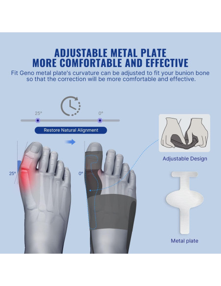 Corrector de Juanetes Fit Geno Unisex Ajustable 2 Pcs