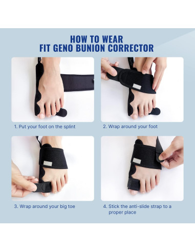 Corrector de Juanetes Fit Geno Unisex Ajustable 2 Pcs