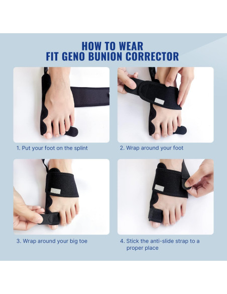 Corrector de Juanetes Fit Geno Unisex Ajustable 2 Pcs