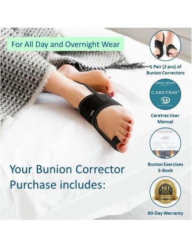 Corrector de Juanetes Caretras Unisex Ajustable 17.5x13.2cm