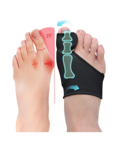 Corrector de Juanetes PGRODE para Mujeres y Hombres - Negro