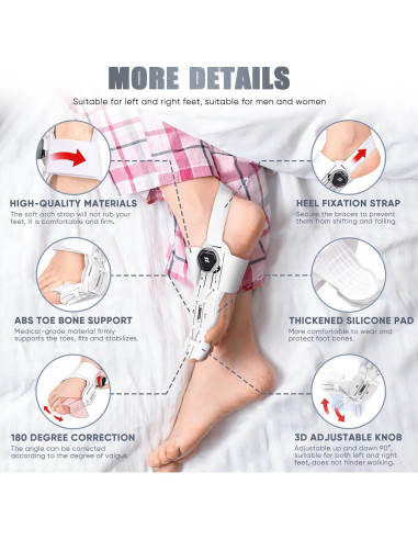 Corrector de Juanetes Ecqizer Ajustable para Dedo Gordo