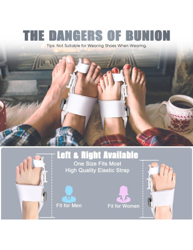 Corrector de Juanetes Ecqizer Ajustable para Dedo Gordo