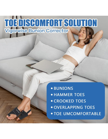 Corrector de Juanetes Vigorwise 2 Piezas Aluminio Ajustable