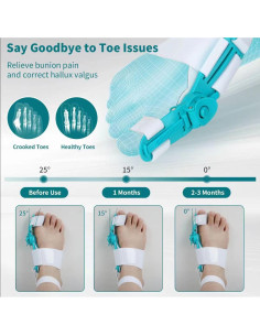 Corrector de Juanetes Tenvan Ajustable para Todos los Tamaños 2