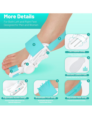 Corrector de Juanetes QDAVE Ajustable para Hombres y Mujeres