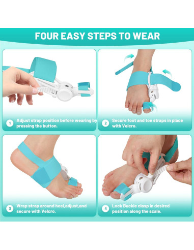 Corrector de Juanetes QDAVE Ajustable para Hombres y Mujeres