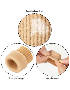 Protectores de Dedos de Gel YEAJOIN - 42PCS Almohadillas para Callos 2