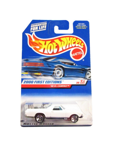 Hot Wheels 2000 El Camino 1968 Blanco 1:64 Coleccionable