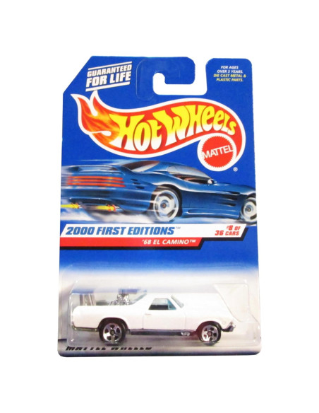 Hot Wheels 2000 El Camino 1968 Blanco 1:64 Coleccionable