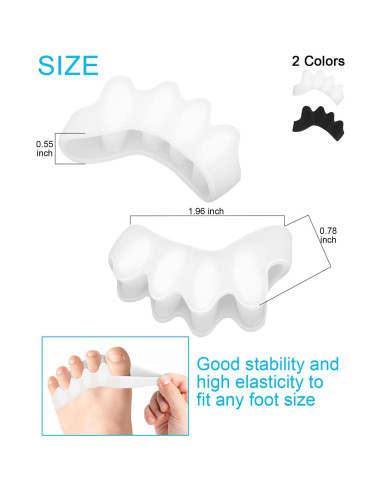 Separadores de Dedos de Gel Golbylicc para Juanetes - 3 Pares