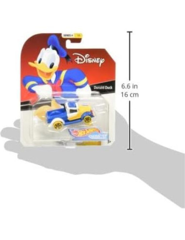 Hot Wheels Donald Duck 1:64 Coche de Metal Mattel