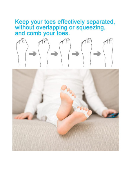 Separadores de Dedos de Gel Golbylicc para Juanetes - 3 Pares