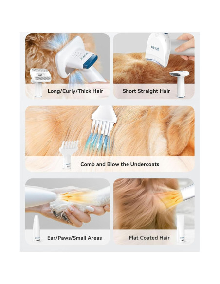 Aspiradora y Secador para Perros Oneisall BM1 8 en 1