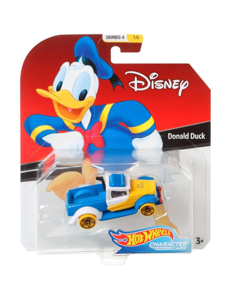 Hot Wheels Donald Duck 1:64 Coche de Metal Mattel Hot Wheels Donald Duck 1:64 Coche de Metal Mattel