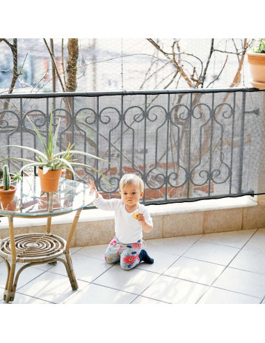 Red de Seguridad para Balcón Hosuly 4,5 x 0,9 m Negra