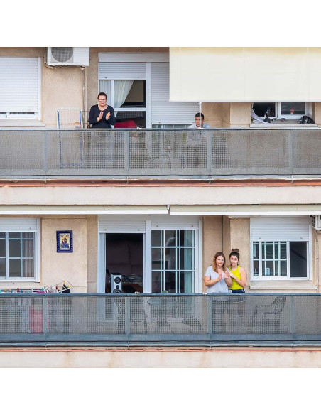 Red de Seguridad para Balcón Hosuly 4,5 x 0,9 m Negra