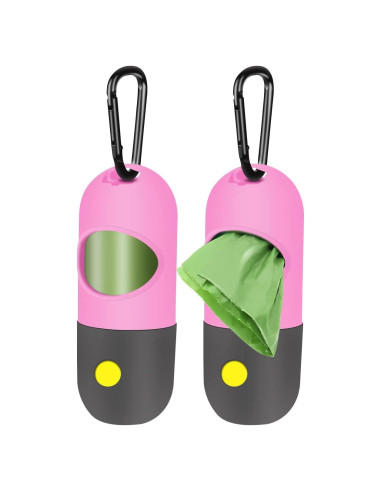 Dispensador de bolsas para excremento Eliamo con linterna LED