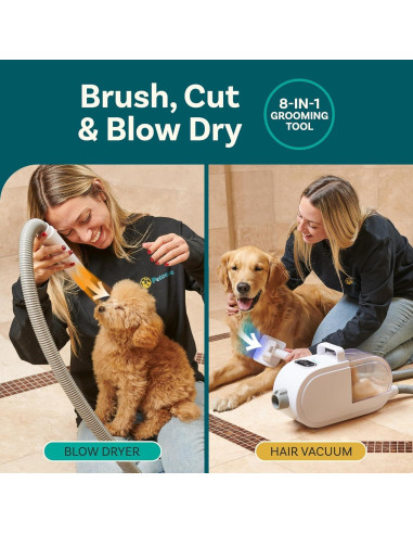 Aspiradora y Kit de Aseo 8 en 1 PetCove para Mascotas