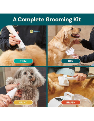 Aspiradora y Kit de Aseo 8 en 1 PetCove para Mascotas