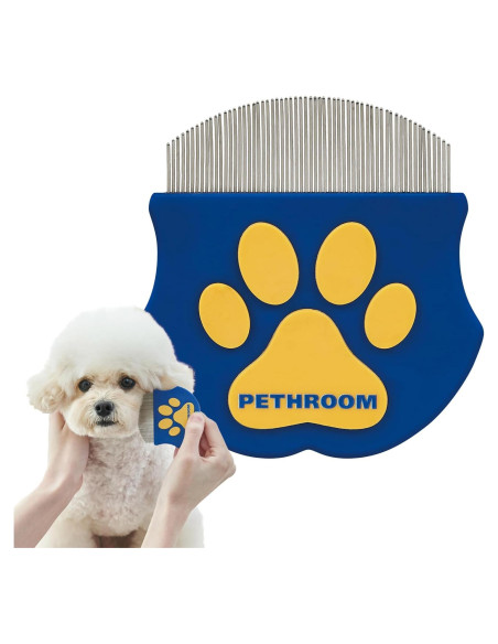 Peine Profesional PETHROOM para Ojos de Mascotas - Acero Inoxidable