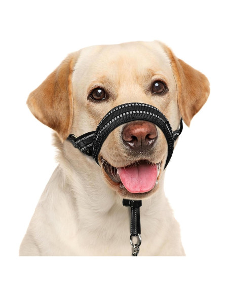 Collar de Cabeza Suave BARKLESS M Negro para Perros Collar de Cabeza Suave BARKLESS M Negro para Perros