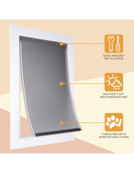 Aleta de Puerta para Mascotas AMZOO Grande 42,86x25,72cm