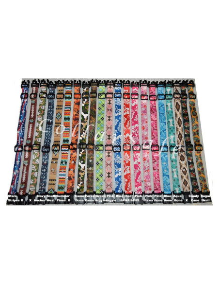 Collar de Reemplazo CollarSafe 1" Ancho Huesos Rosados