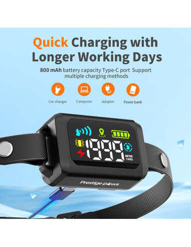 Collar Inalámbrico GPS Prestige Paws Pro500 para Perros