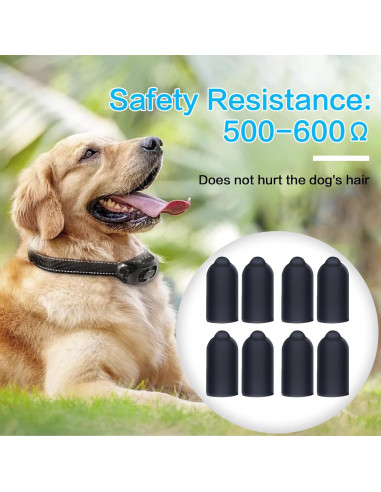 Puntas de goma para collar de choque Sliverdew 24 piezas 13mm