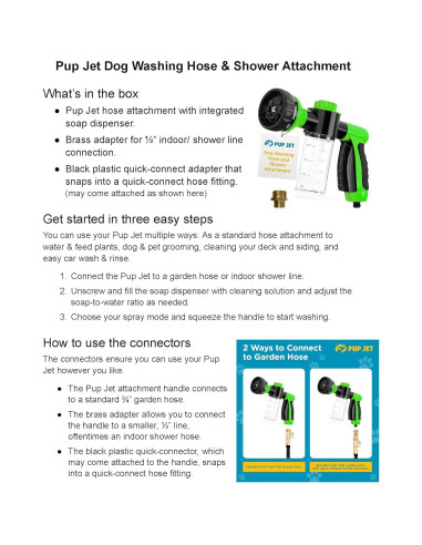 Accesorio de Manguera para Lavado de Perros FREEZE2TRIM