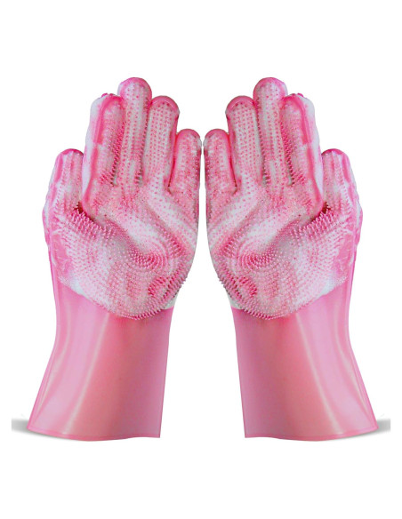 Guantes de Aseo para Mascotas NVNAN Rosa - Cepillo Silicona