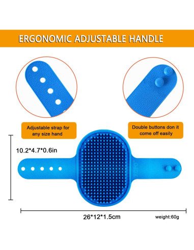 Cepillo de Aseo para Perros ROPO con Mango Ajustable 2pcs